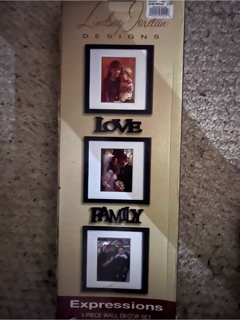 Black 'Love Family' 5-Piece Wall Frame Set